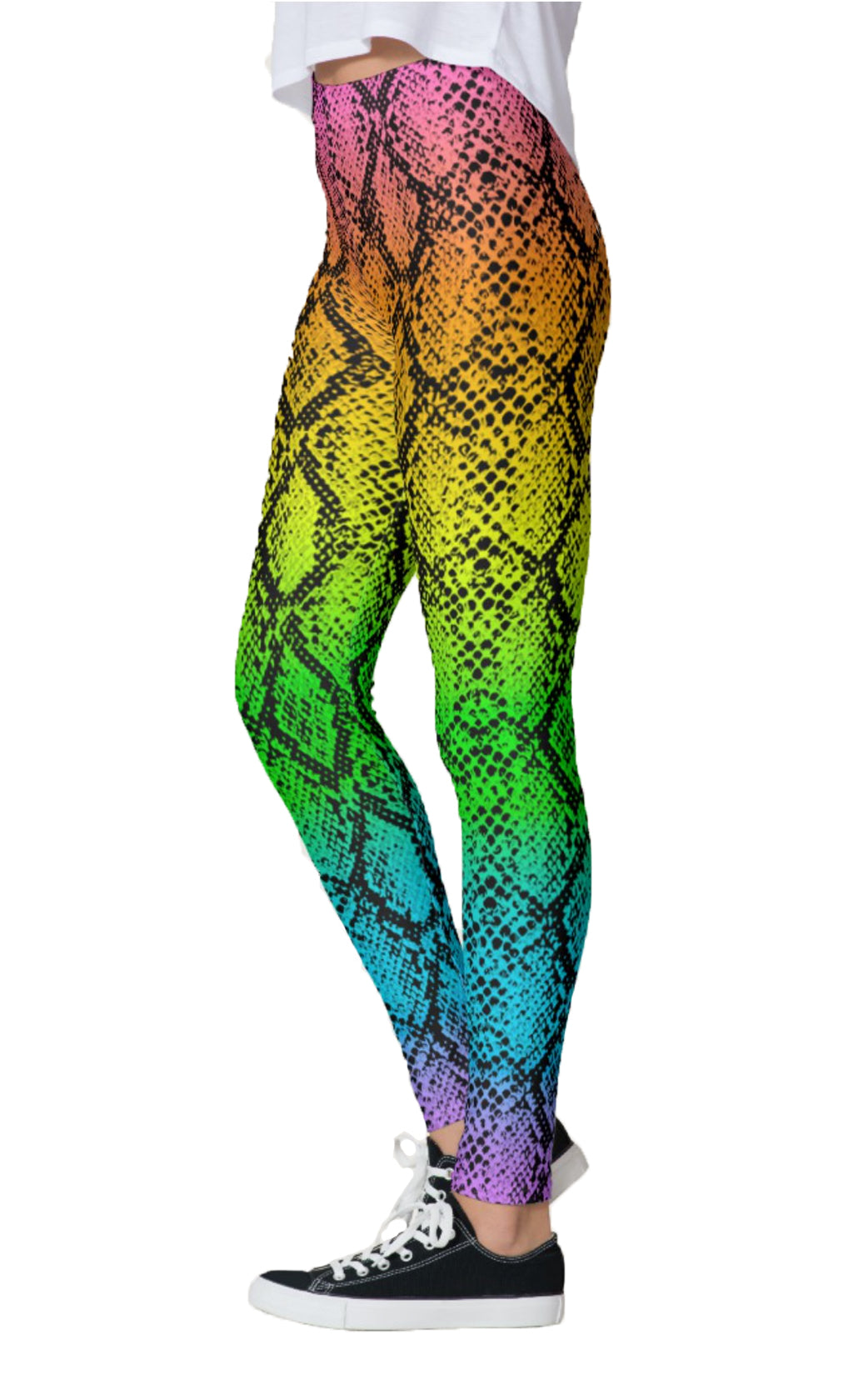  Ctreela Metallic Leggings for Women's Snakeskin