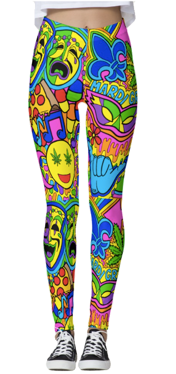 Mardi Gras Collage Leggings – CoreyPaigeDesigns