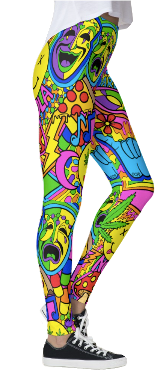 Tilted Happy Face Leggings – CoreyPaigeDesigns