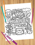 Load image into Gallery viewer, Camp Collage Coloring Sheets
