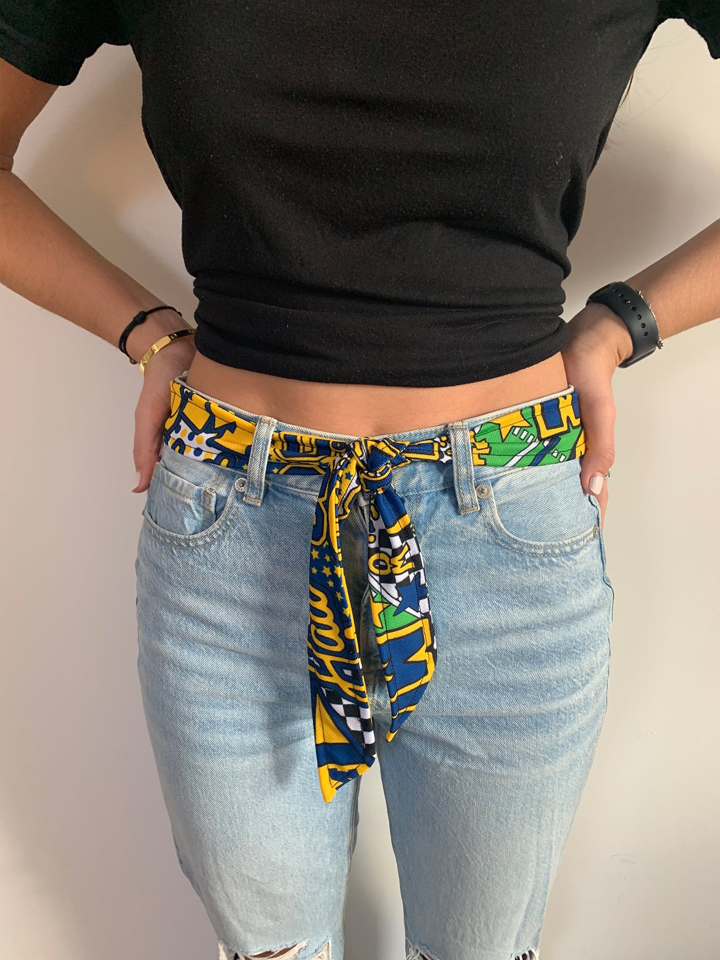 Michigan Collage Belt/Head Tie