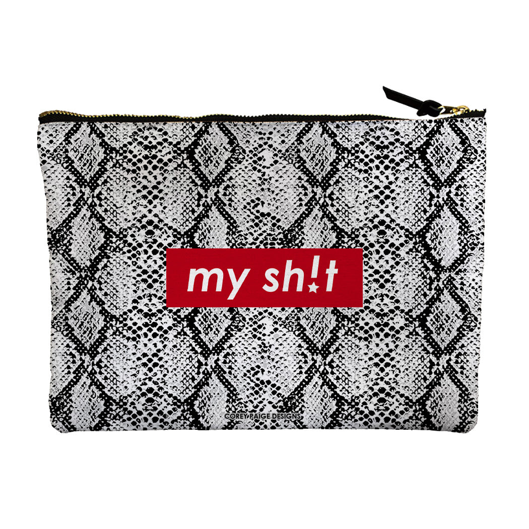 My Sh*t Snakeskin Accessory Pouch
