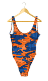 Orange & Blue Camo One-Piece
