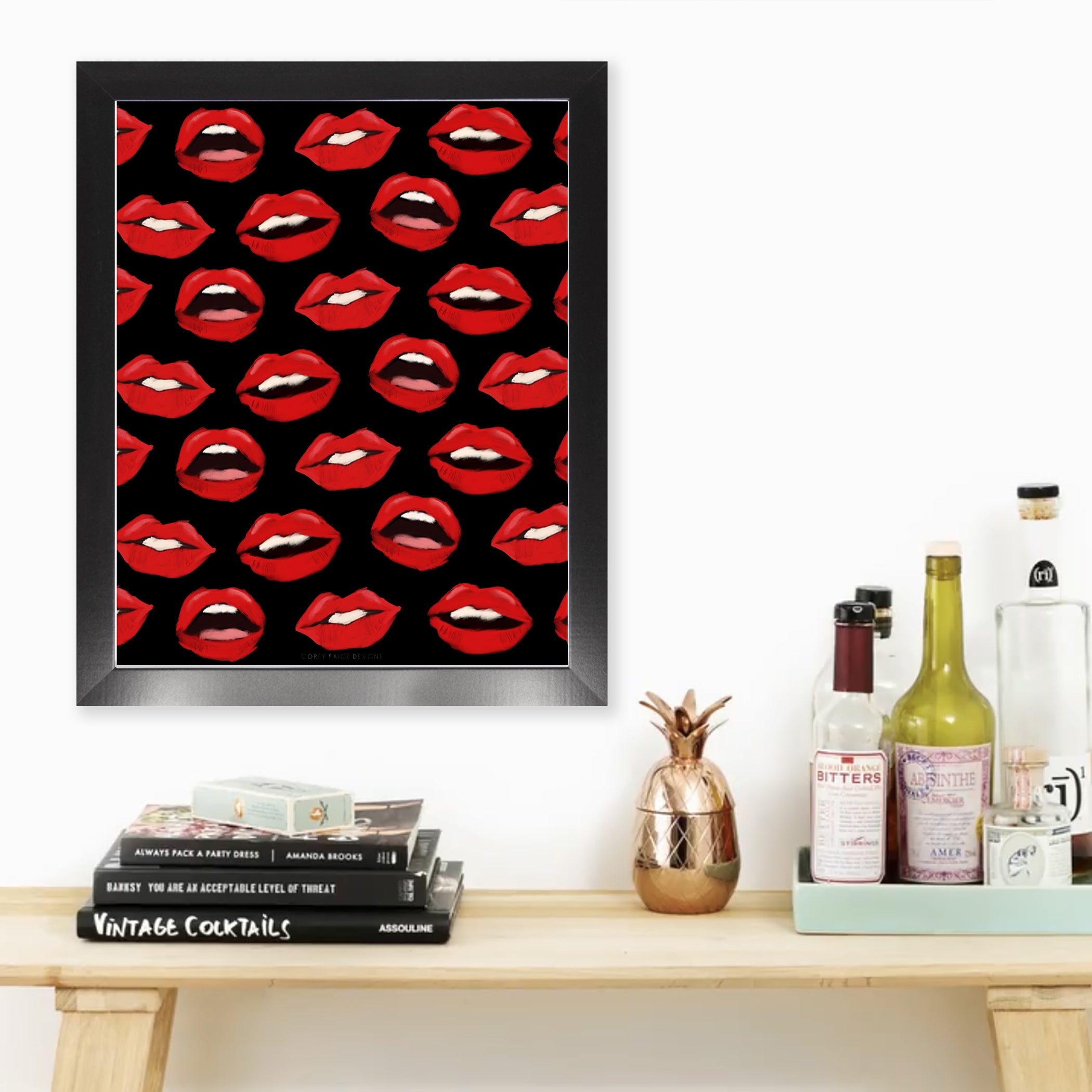 Painted Lips Framed Print