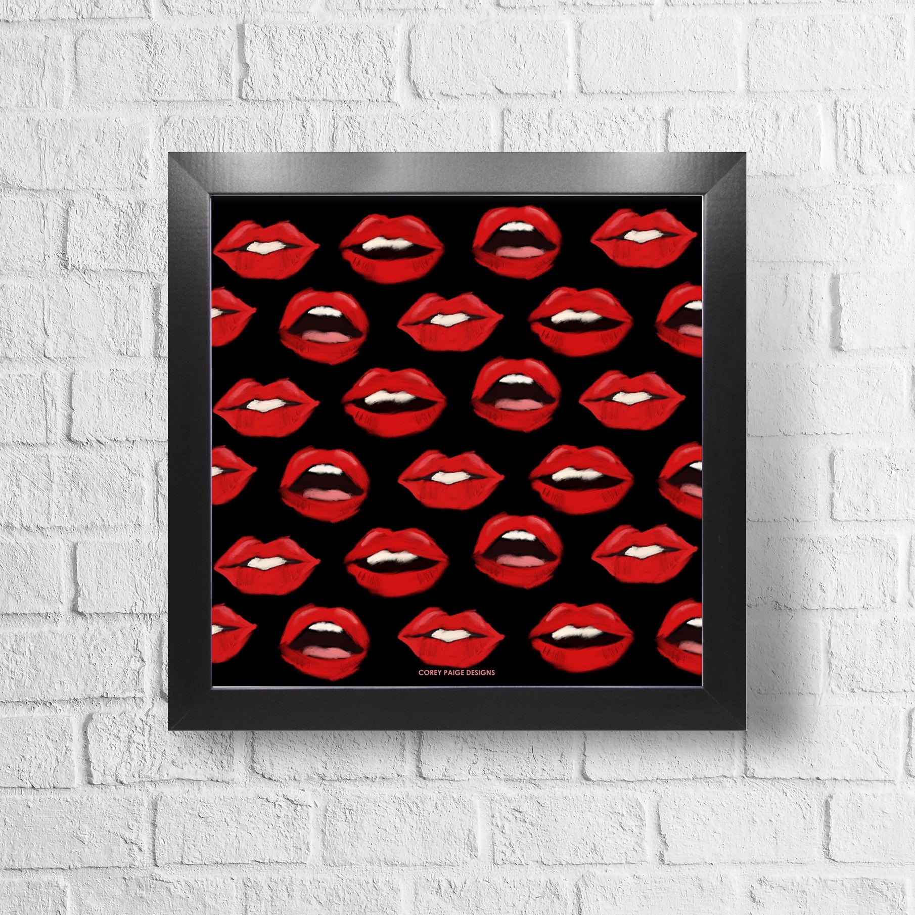Painted Lips Framed Print