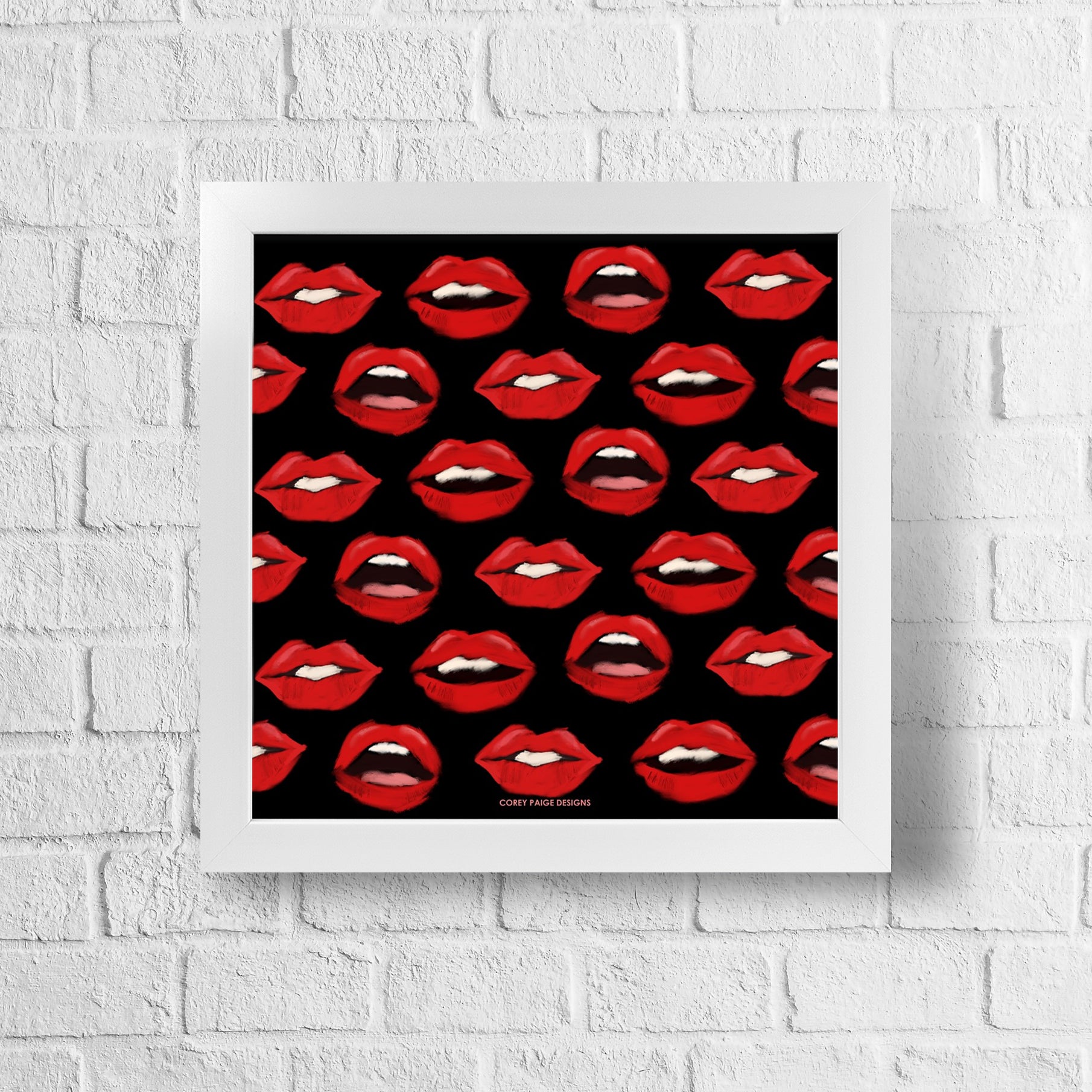 Painted Lips Framed Print