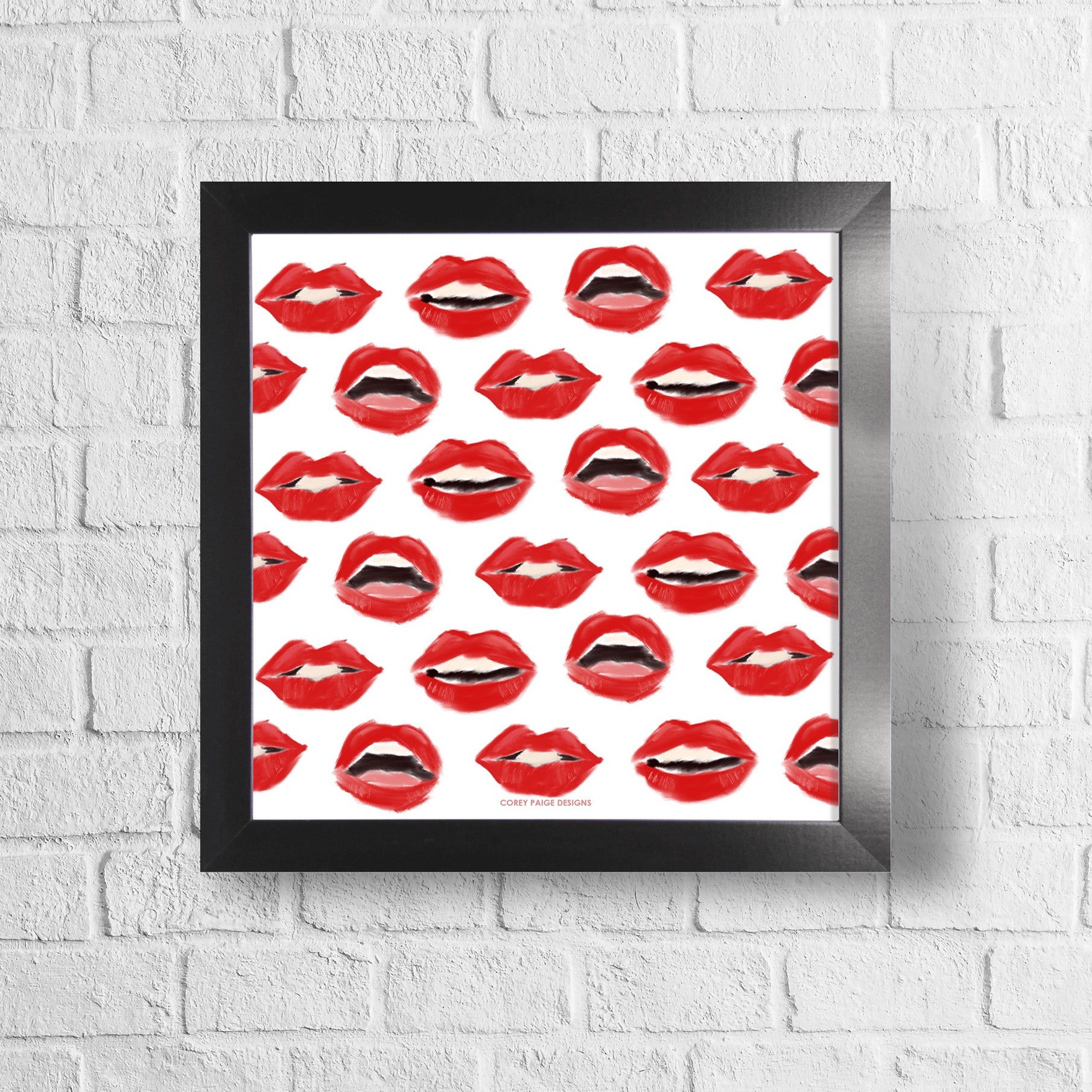 Painted Lips Framed Print