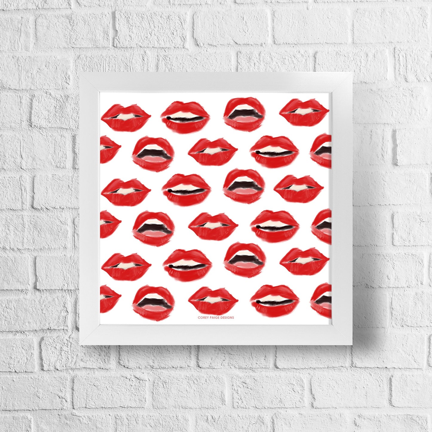 Painted Lips Framed Print