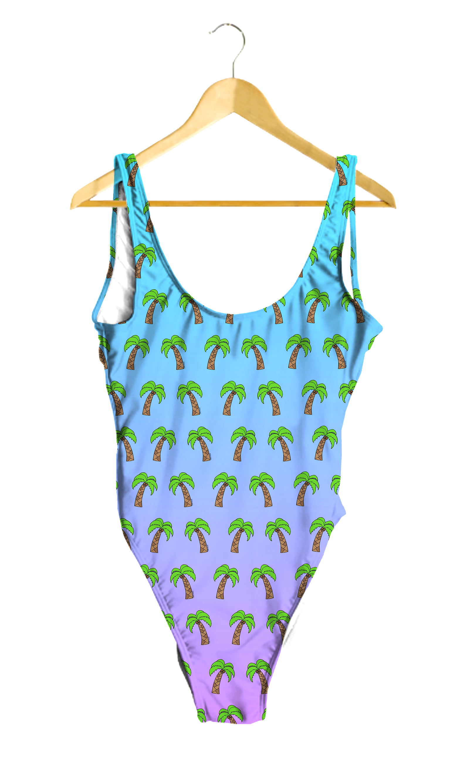 Palm Trees Ombre One-Piece