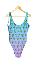 Load image into Gallery viewer, Palm Trees Ombre One-Piece
