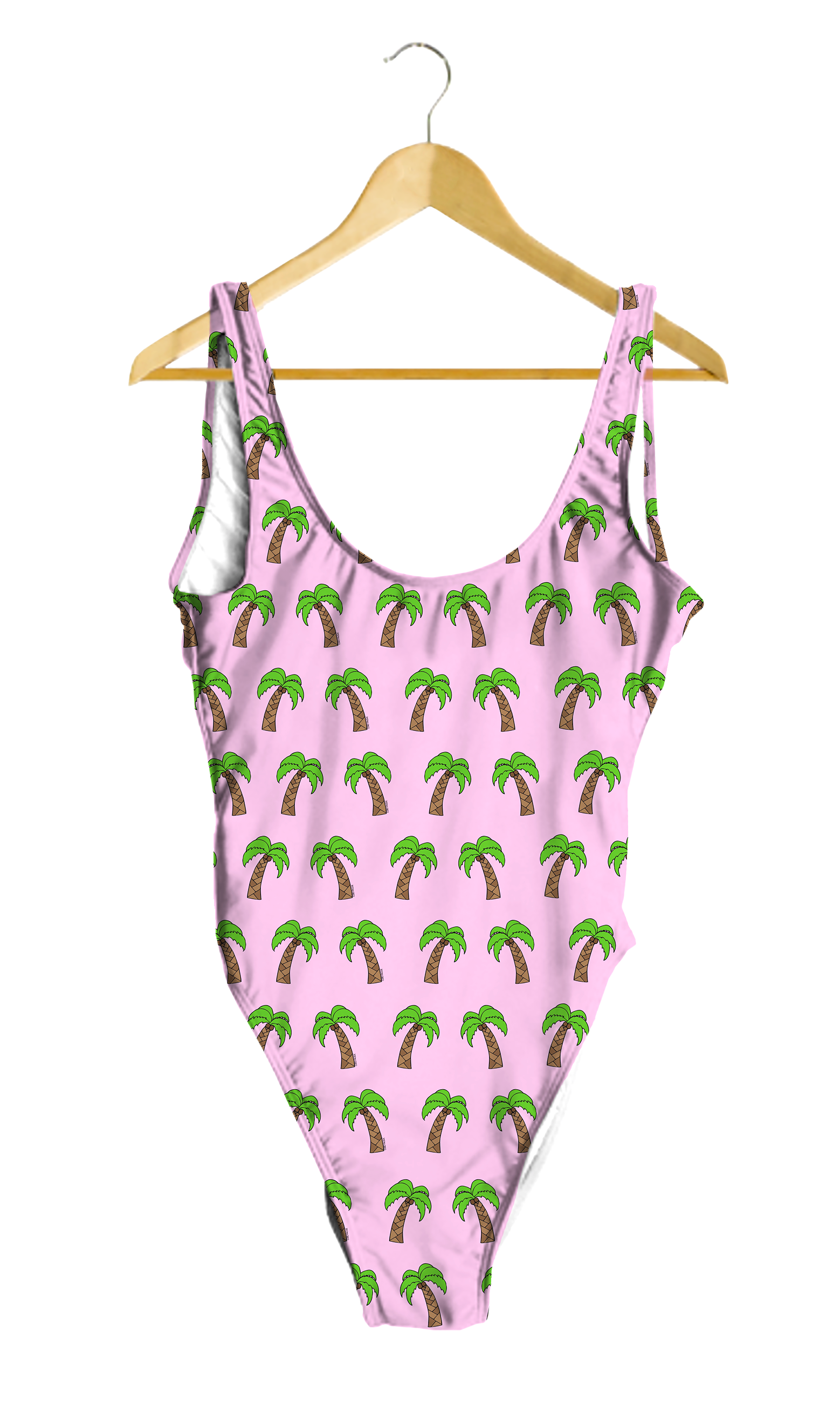 Palm Trees on Pink One-Piece