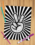 Load image into Gallery viewer, Peace Sign Coloring Sheet

