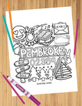 Load image into Gallery viewer, Camp Collage Coloring Sheets
