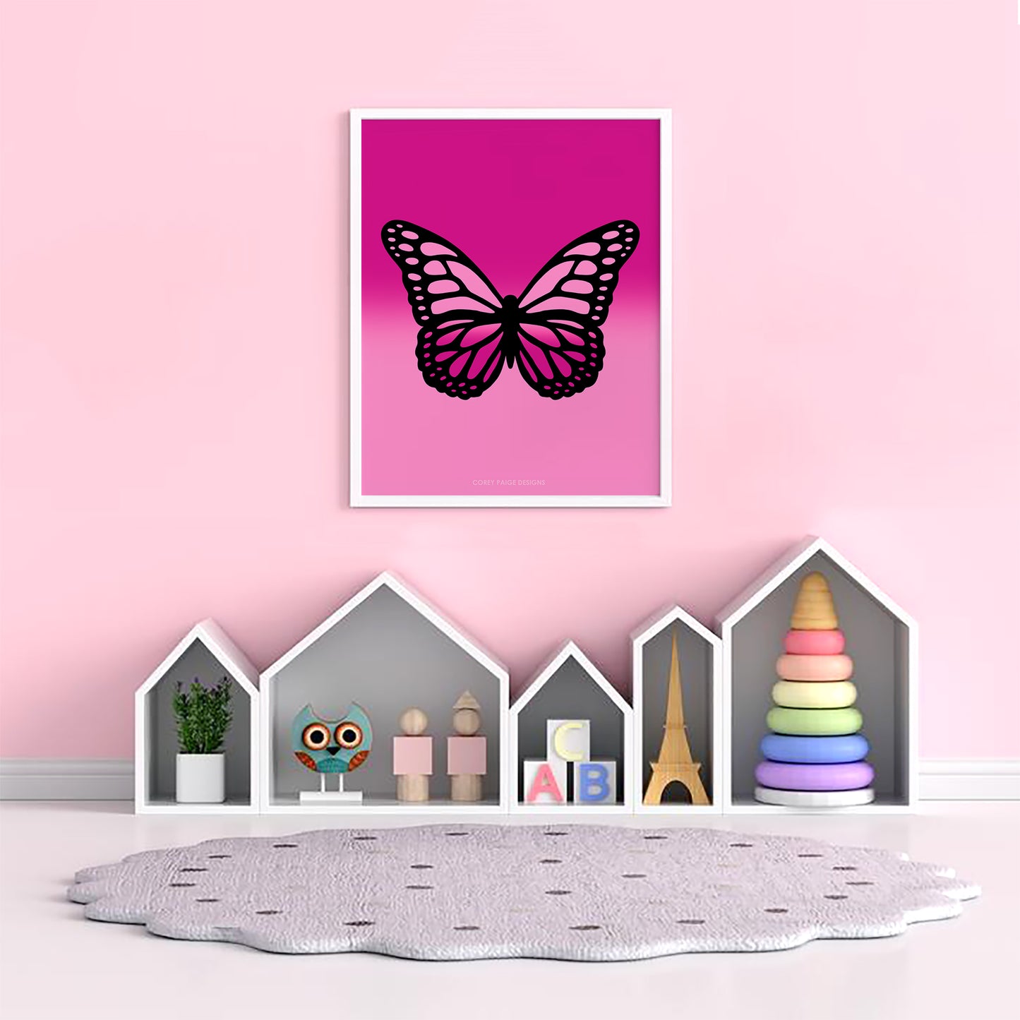 Ombré Butterfly Framed Print