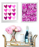 Painted Hearts Framed Print