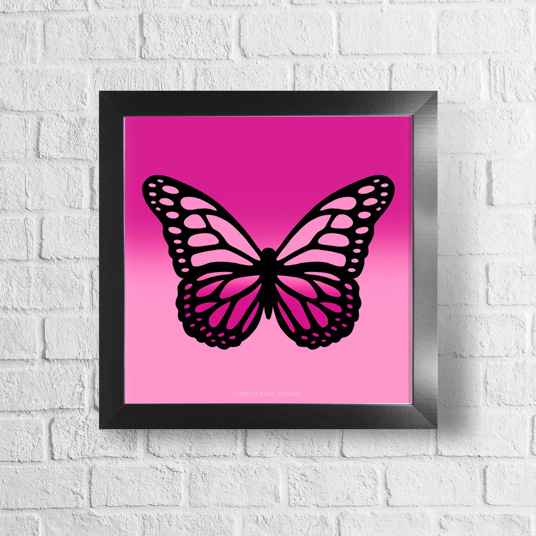 Ombré Butterfly Framed Print