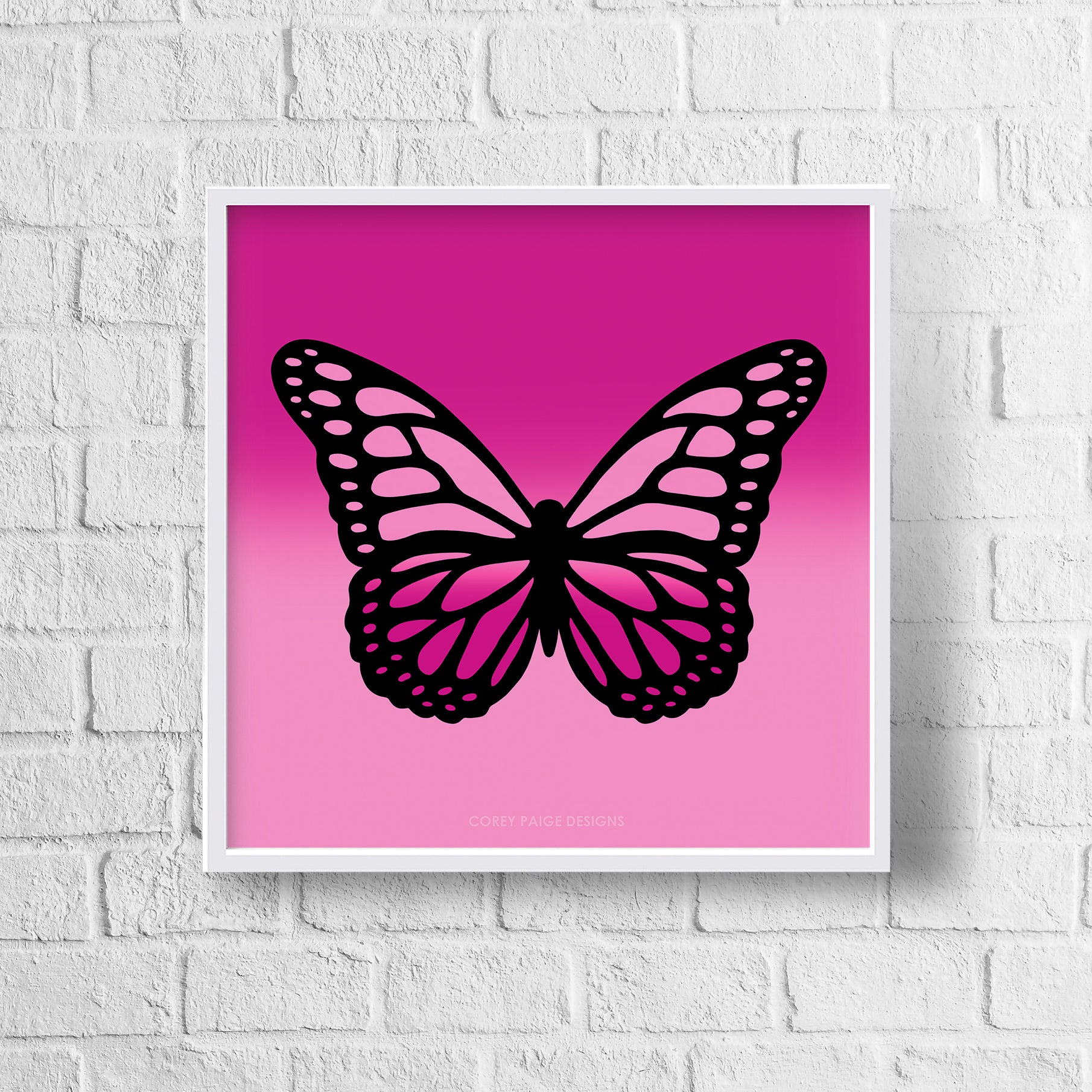 Ombré Butterfly Framed Print