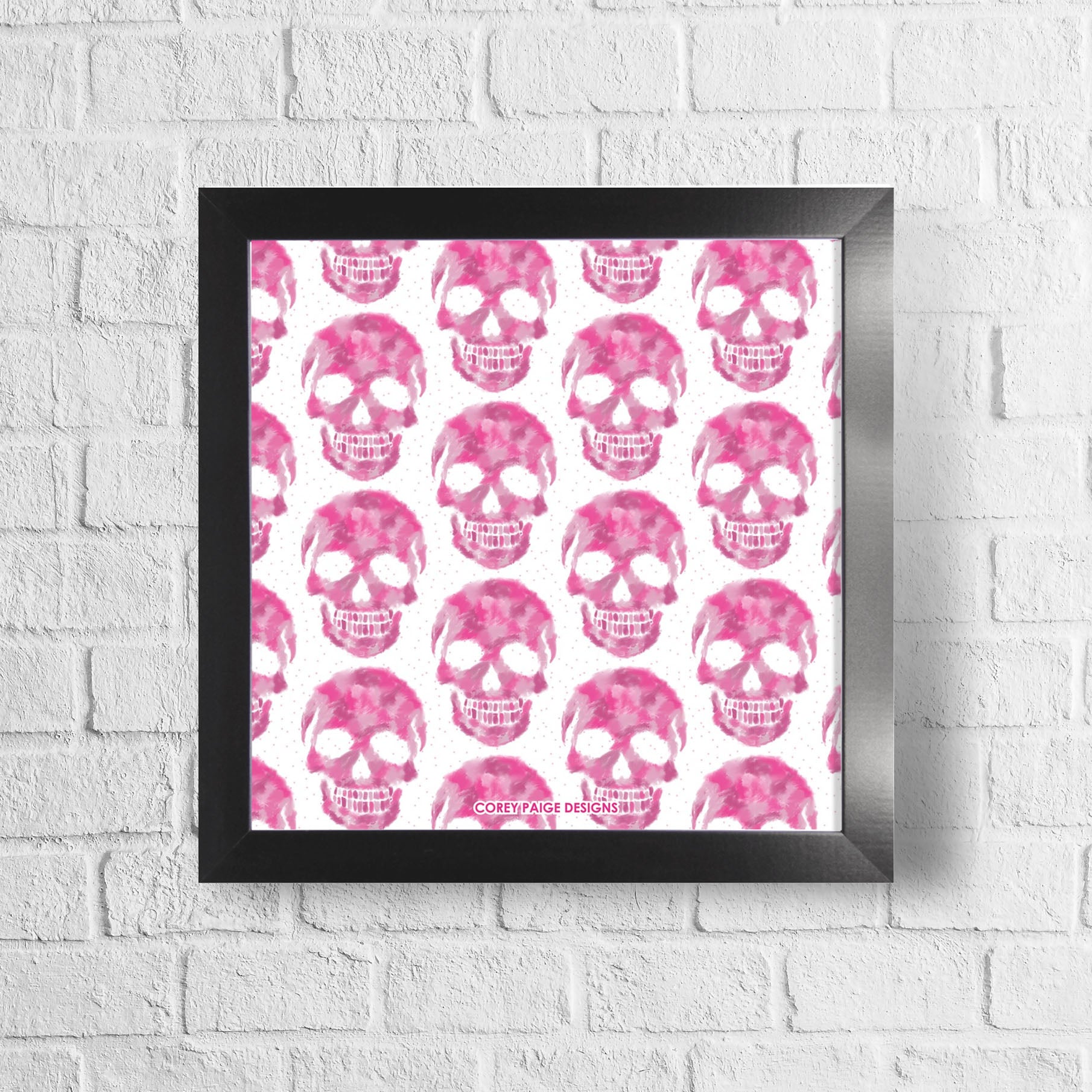 Skull Pattern Framed Print