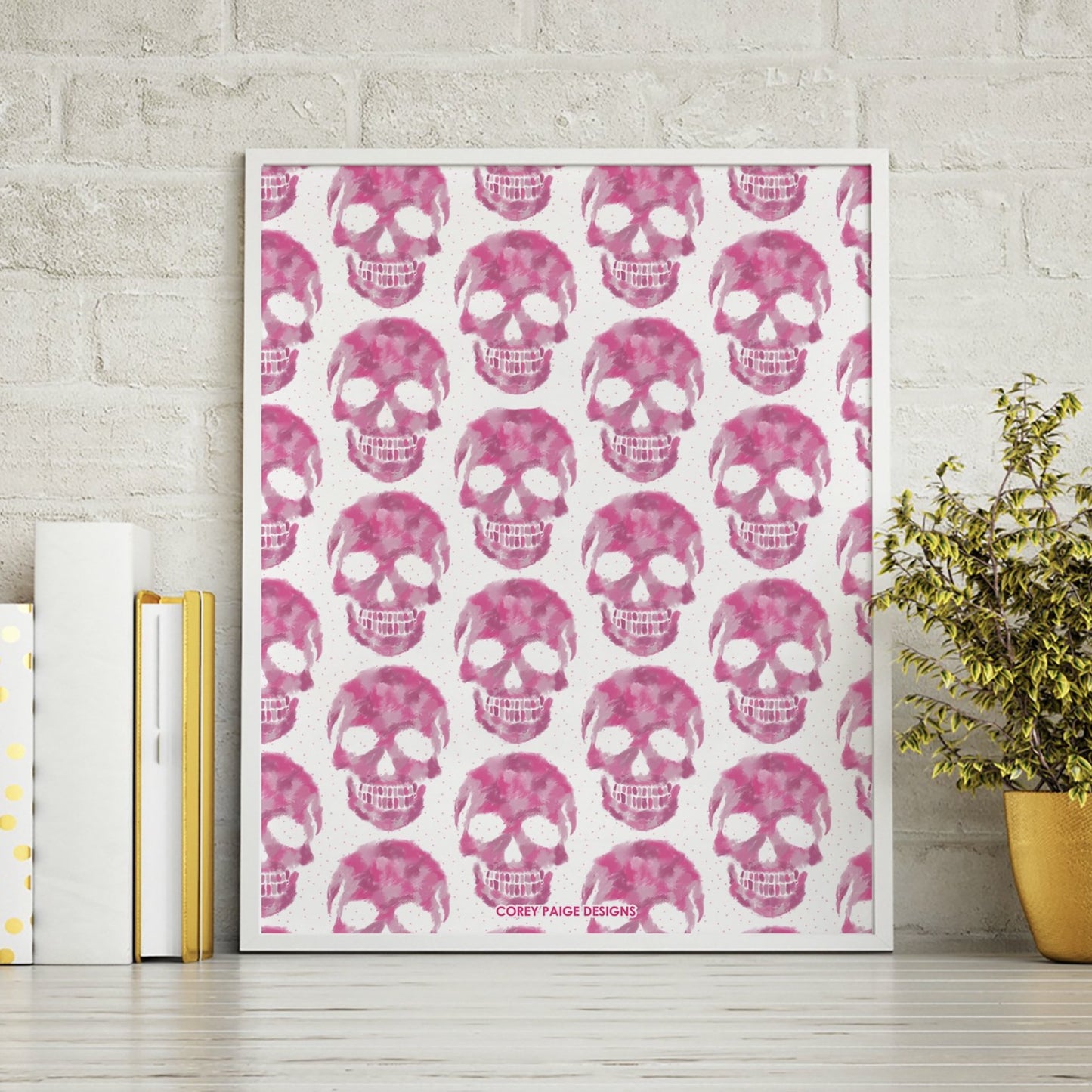 Skull Pattern Framed Print