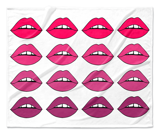 Pink Lips Ombre Blanket