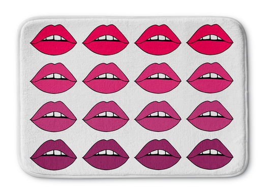 Pink Ombre Lips Bathmat
