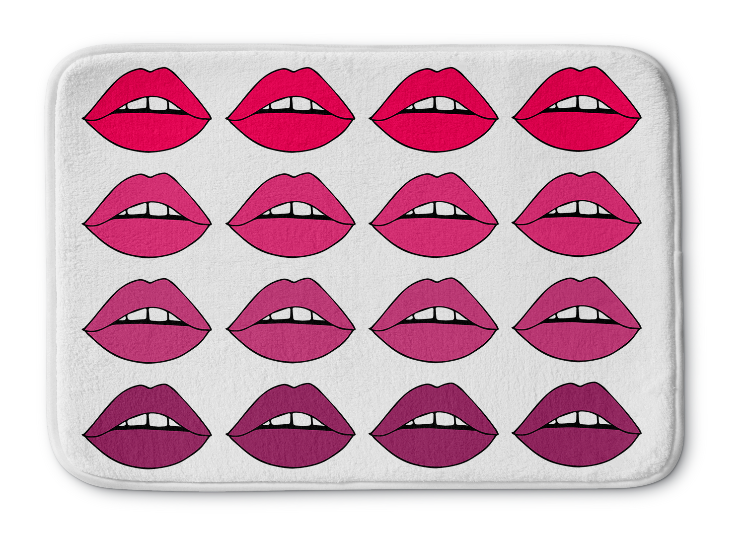 Pink Ombre Lips Bathmat