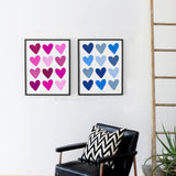 Painted Hearts Framed Print