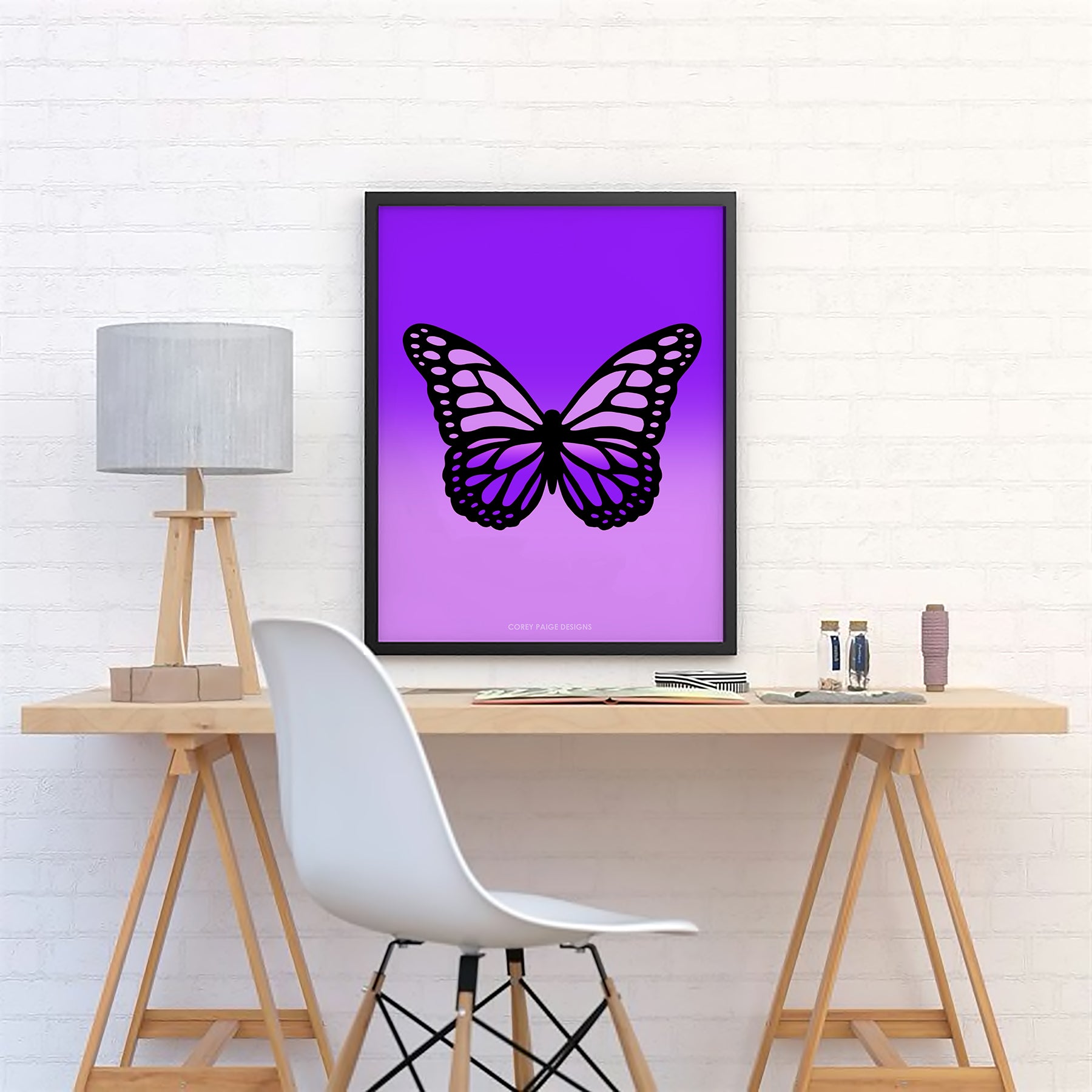 Ombré Butterfly Framed Print