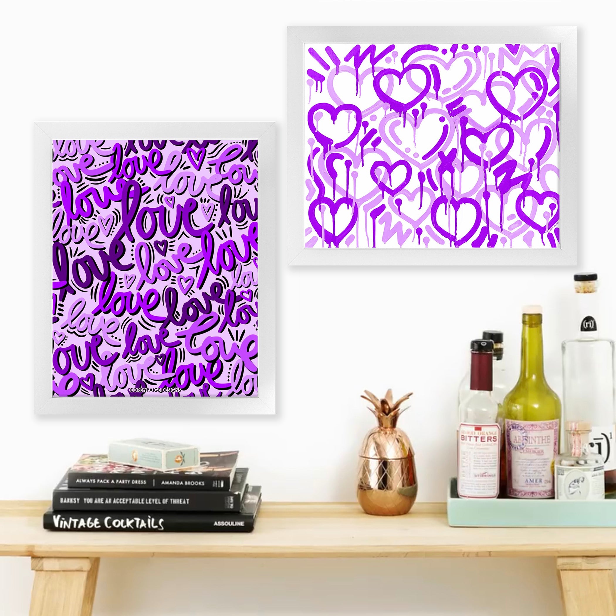 Purple Electric Love Framed Print