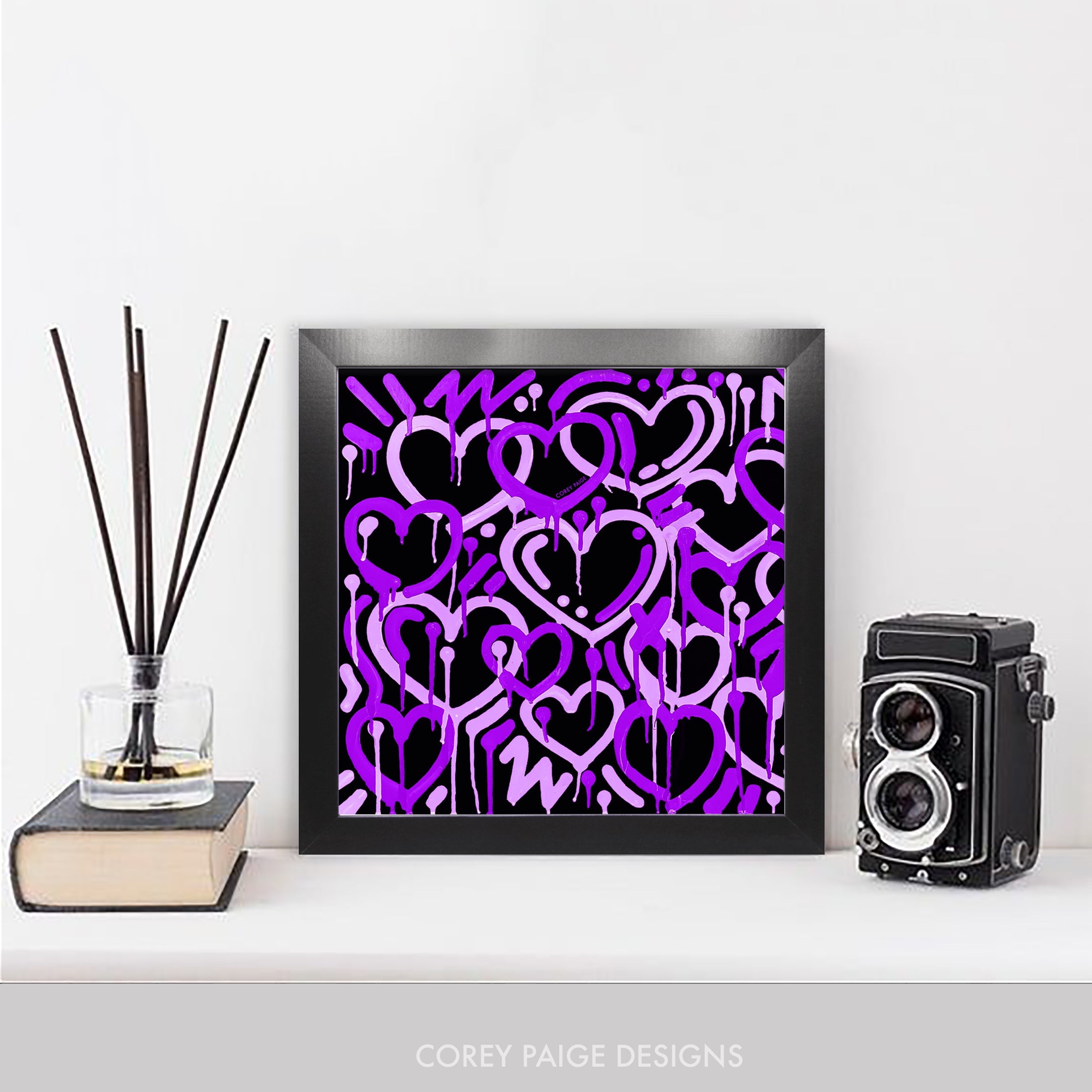 Purple Electric Love Framed Print