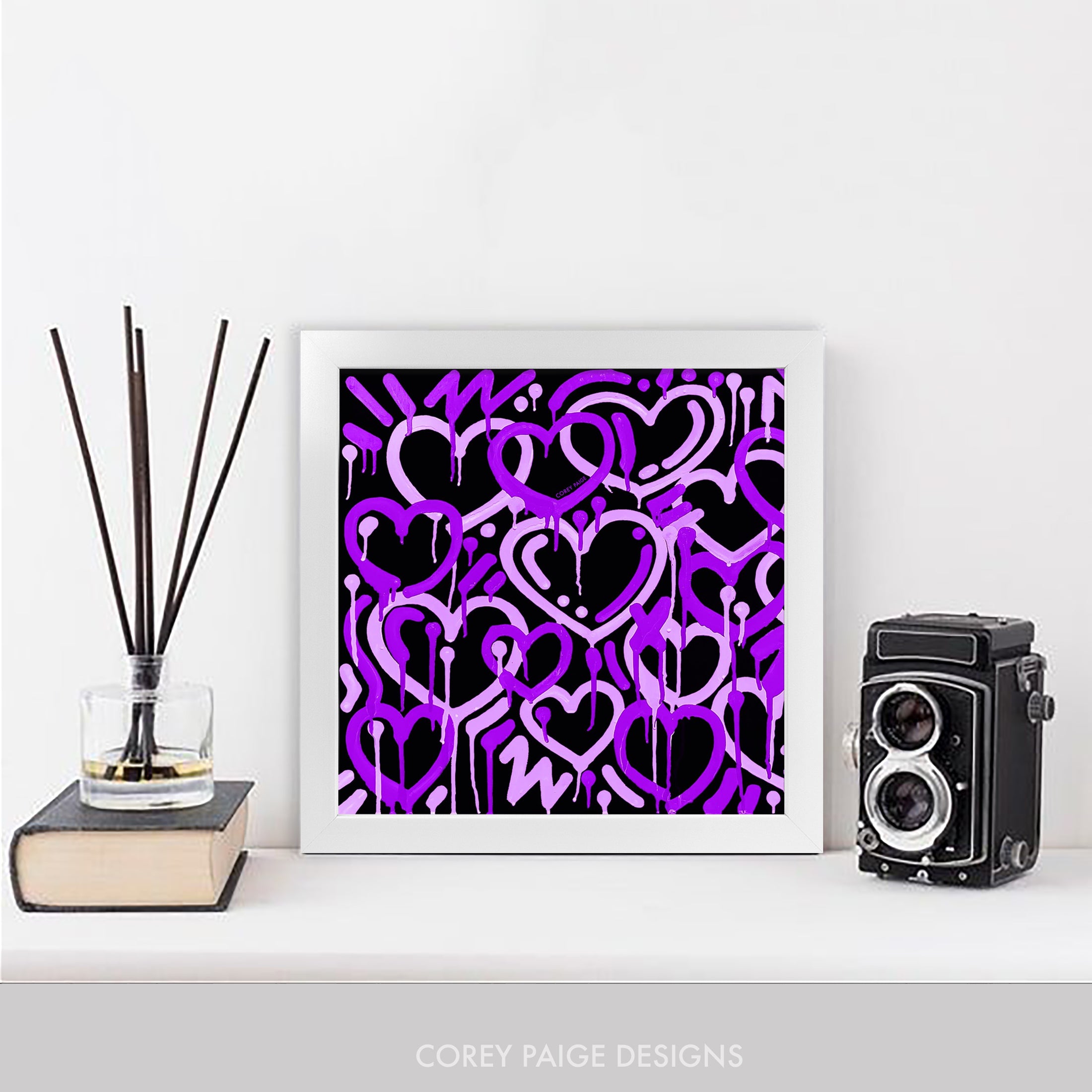 Purple Electric Love Framed Print