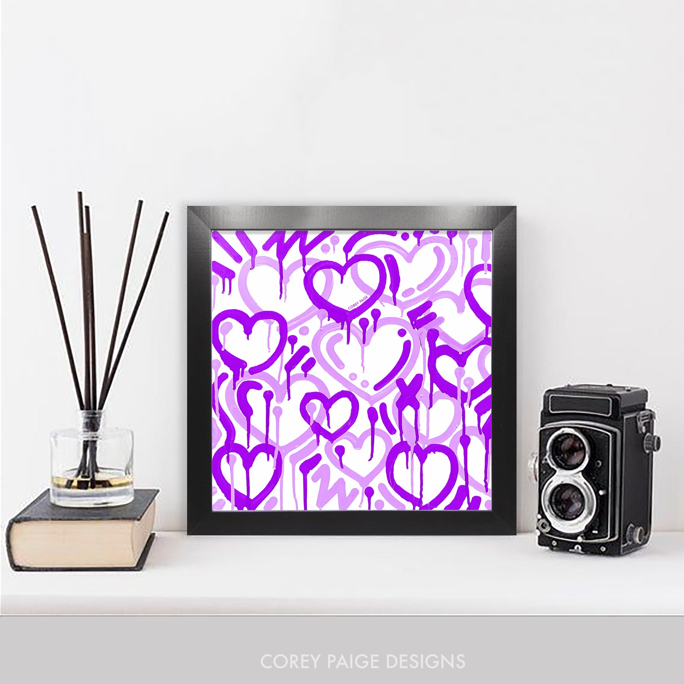 Purple Electric Love Framed Print