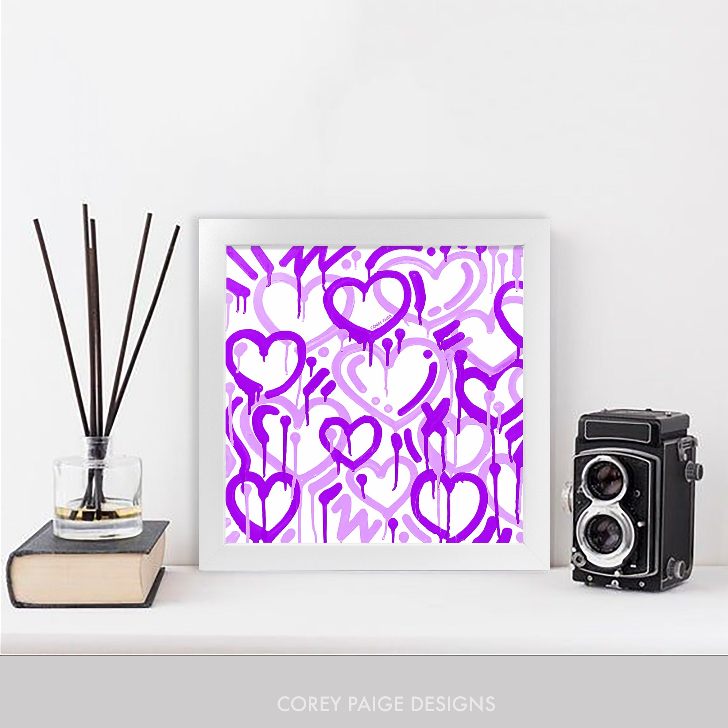 Purple Electric Love Framed Print