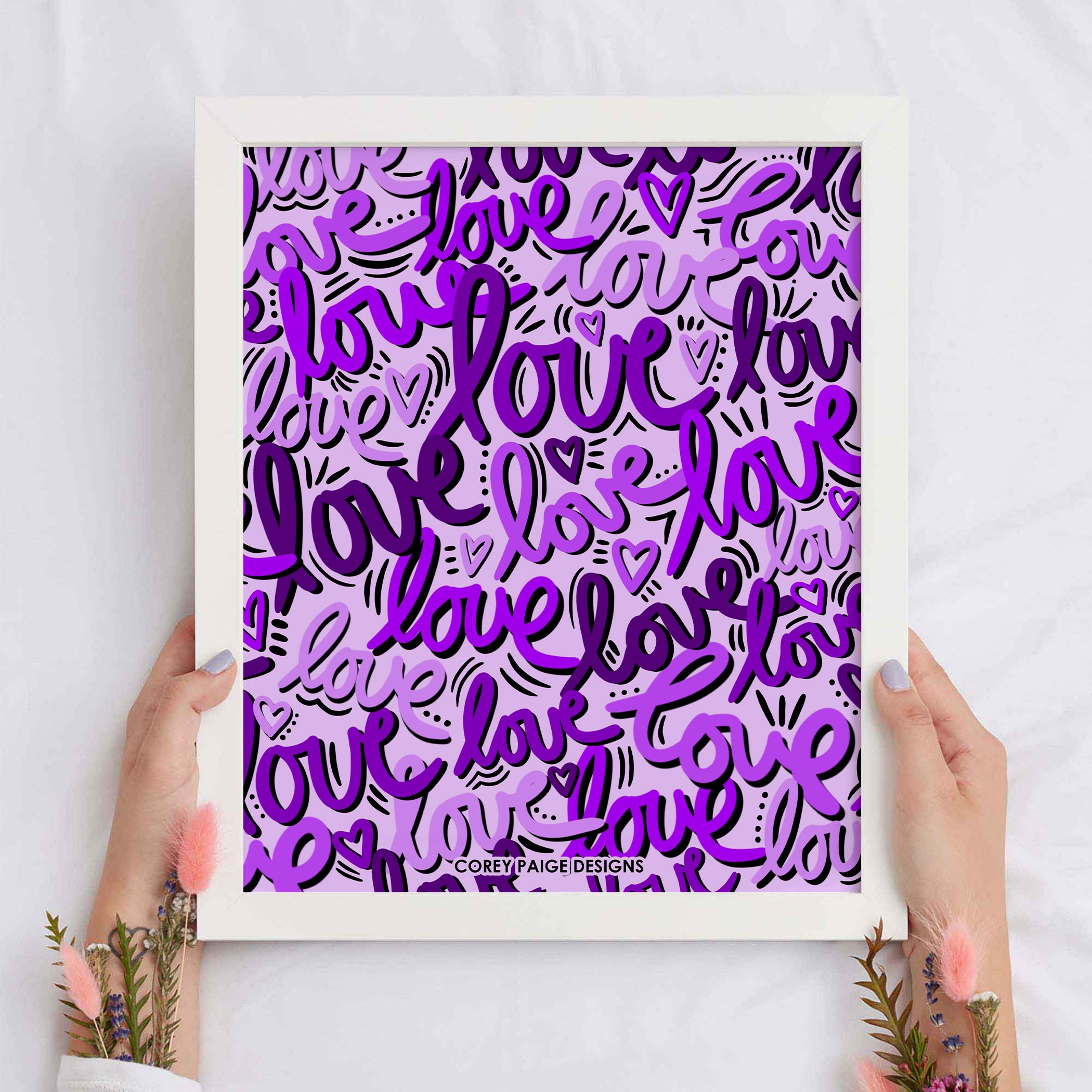 Graffiti Love Framed Print