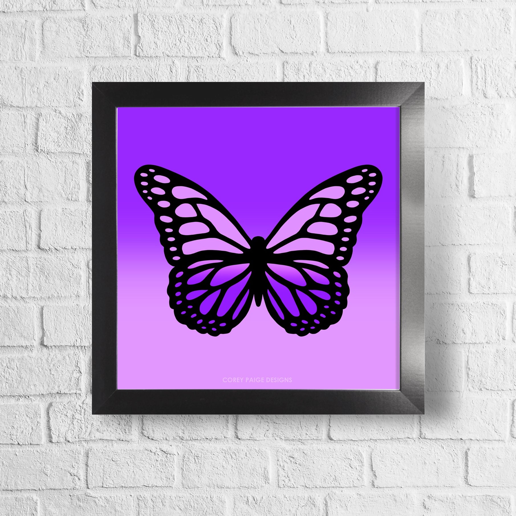 Ombré Butterfly Framed Print