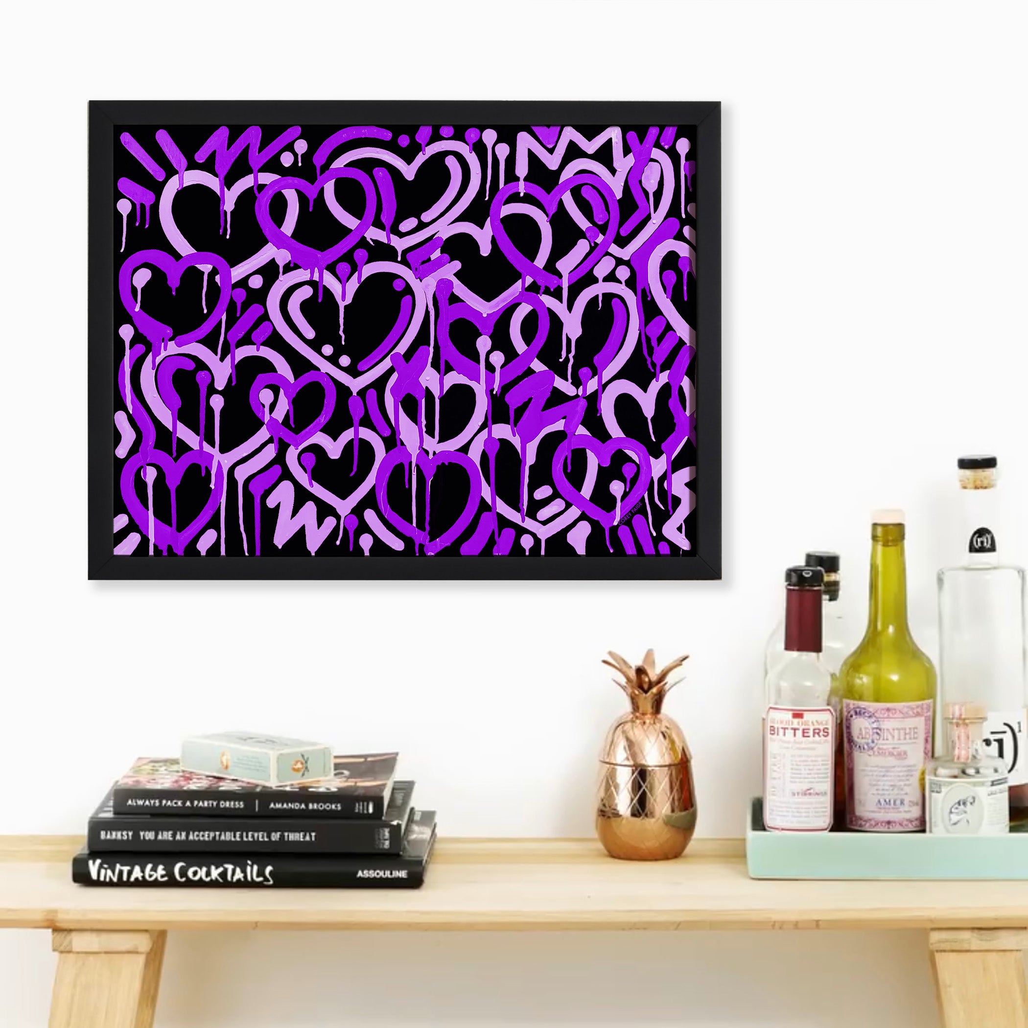 Purple Electric Love Framed Print