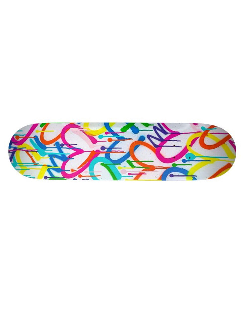 Rainbow Graffiti Hearts Skateboard Deck