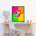 Load image into Gallery viewer, Rainbow Swirl Tongue Framed Print
