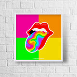 Rainbow Swirl Tongue Framed Print