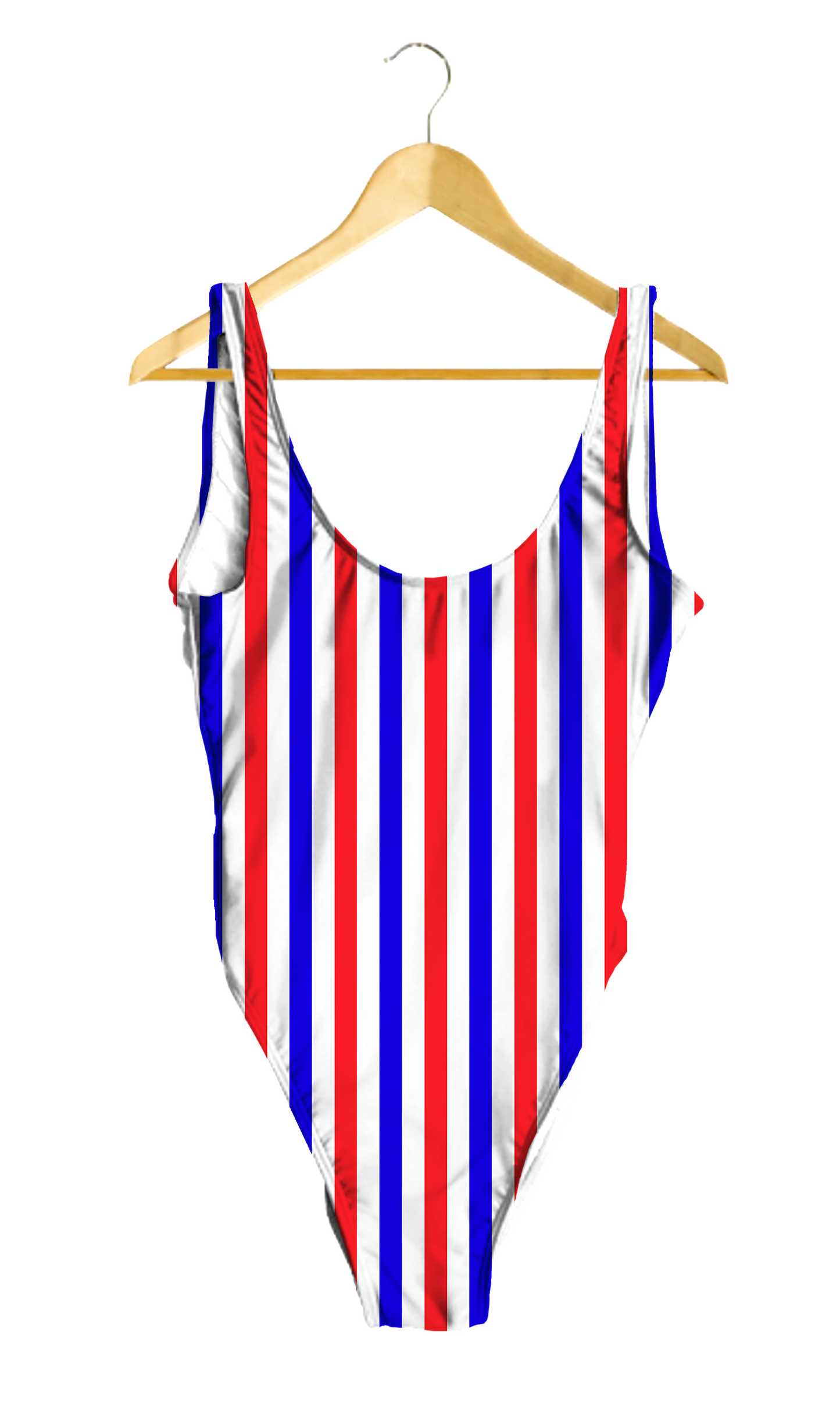 Red, White & Blue Striped One-Piece