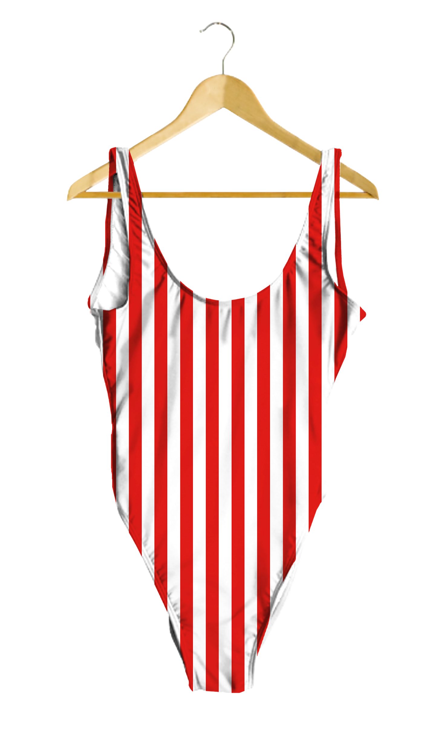 Red & White Striped One-Piece