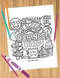Load image into Gallery viewer, Camp Collage Coloring Sheets
