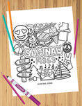 Load image into Gallery viewer, Camp Collage Coloring Sheets

