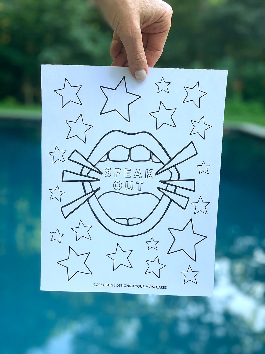 Speak Out Mouth Coloring Sheet