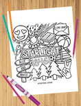 Load image into Gallery viewer, Camp Collage Coloring Sheets

