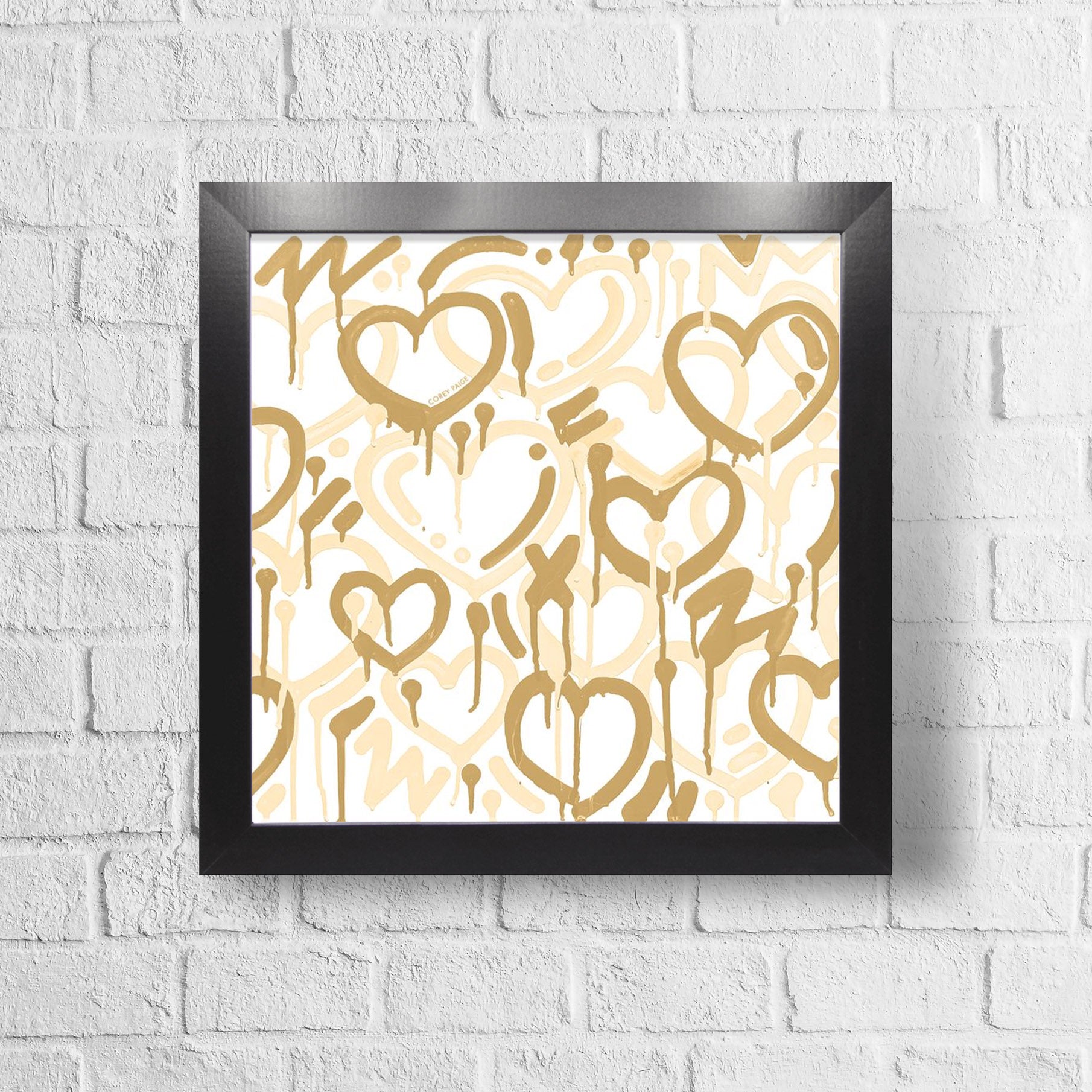 Tan Electric Love Framed Print