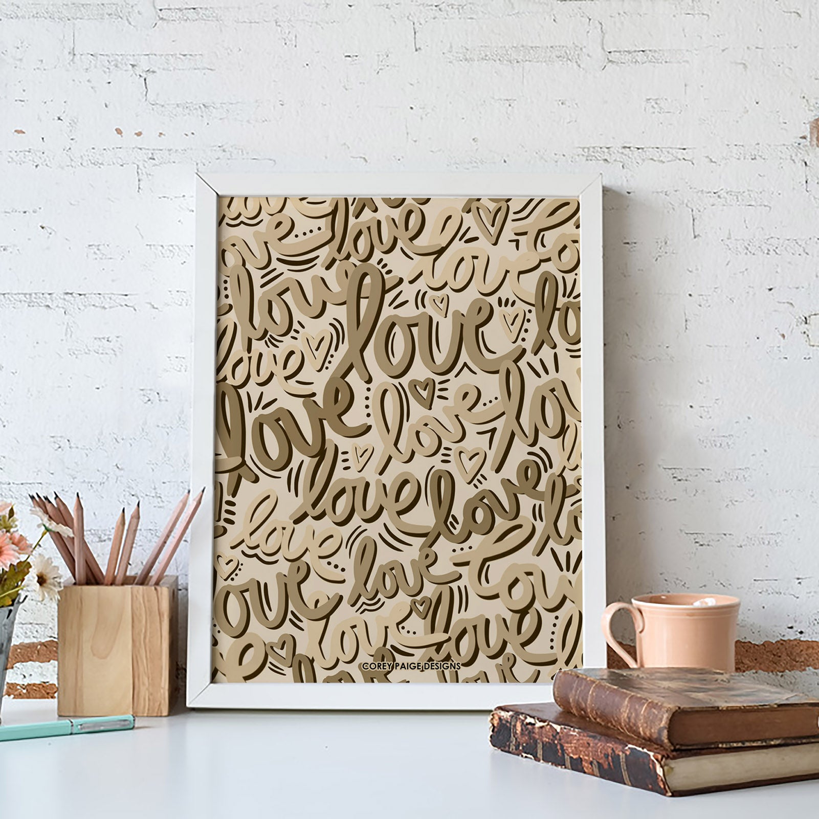 Graffiti Love Framed Print