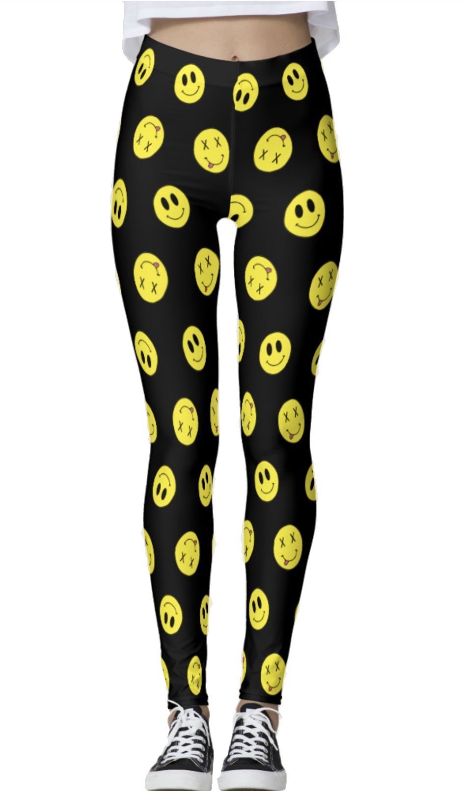 Tilted Happy Face Leggings – CoreyPaigeDesigns