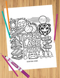Load image into Gallery viewer, Camp Collage Coloring Sheets
