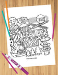 Load image into Gallery viewer, Camp Collage Coloring Sheets
